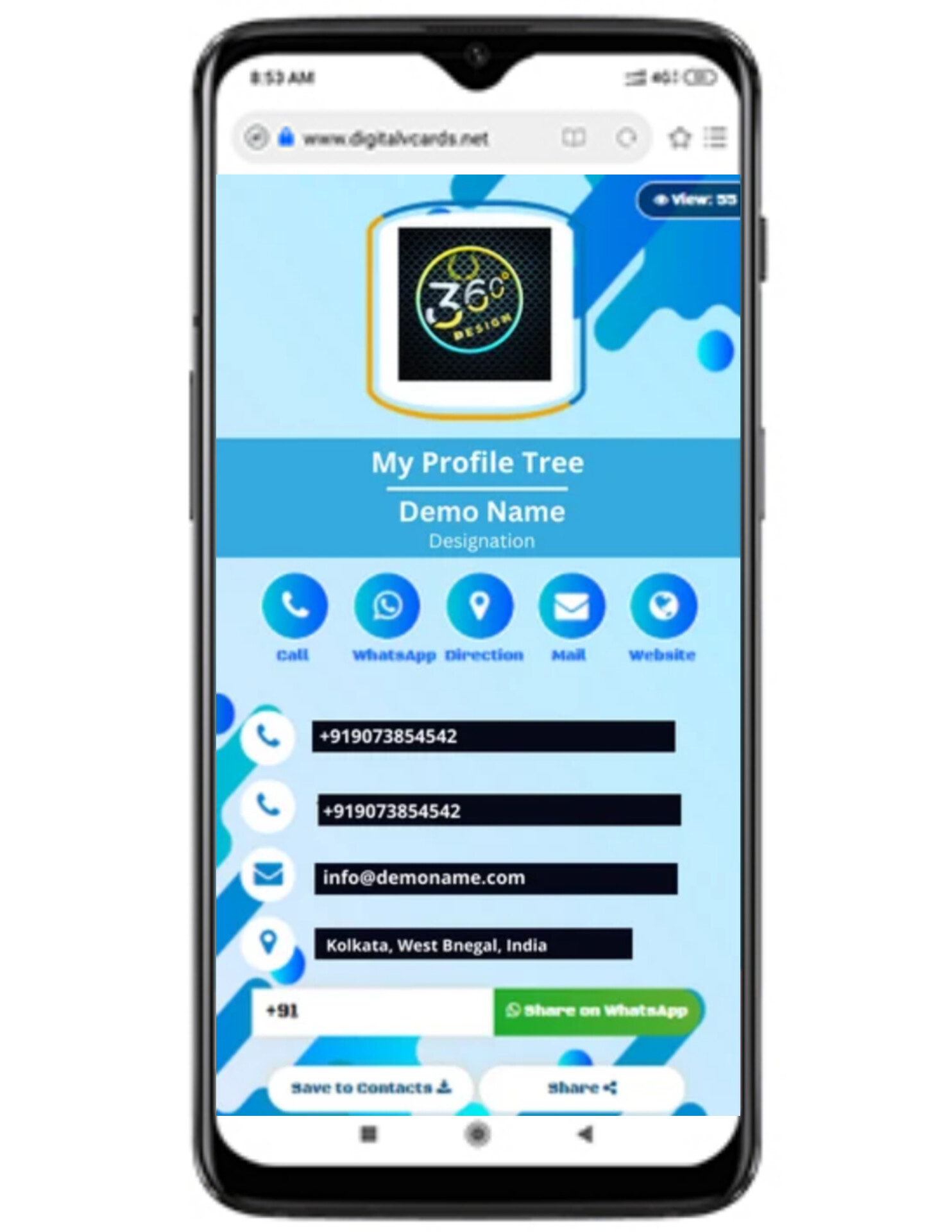 Digital Business Card Template 1