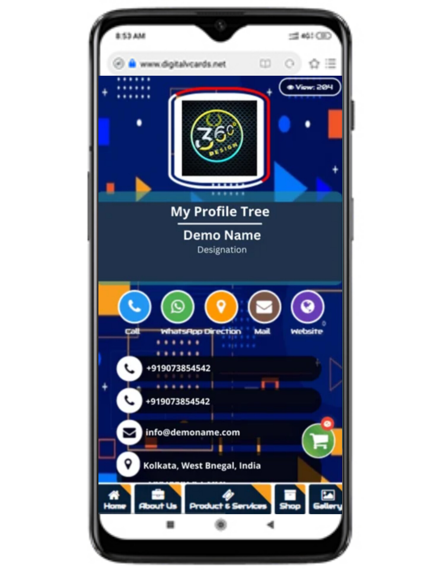 Digital Business Card Template 1